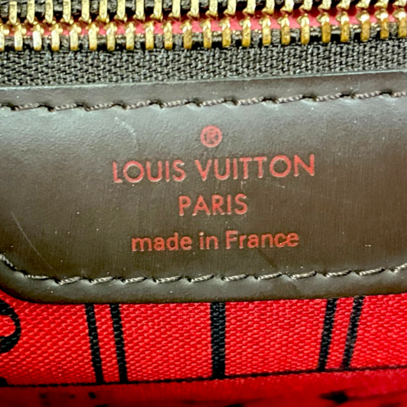 棕色 棋盤格 帆布 Neverfull MM 肩背包【LOUIS VUITTON LV 路易威登】 N41358-3