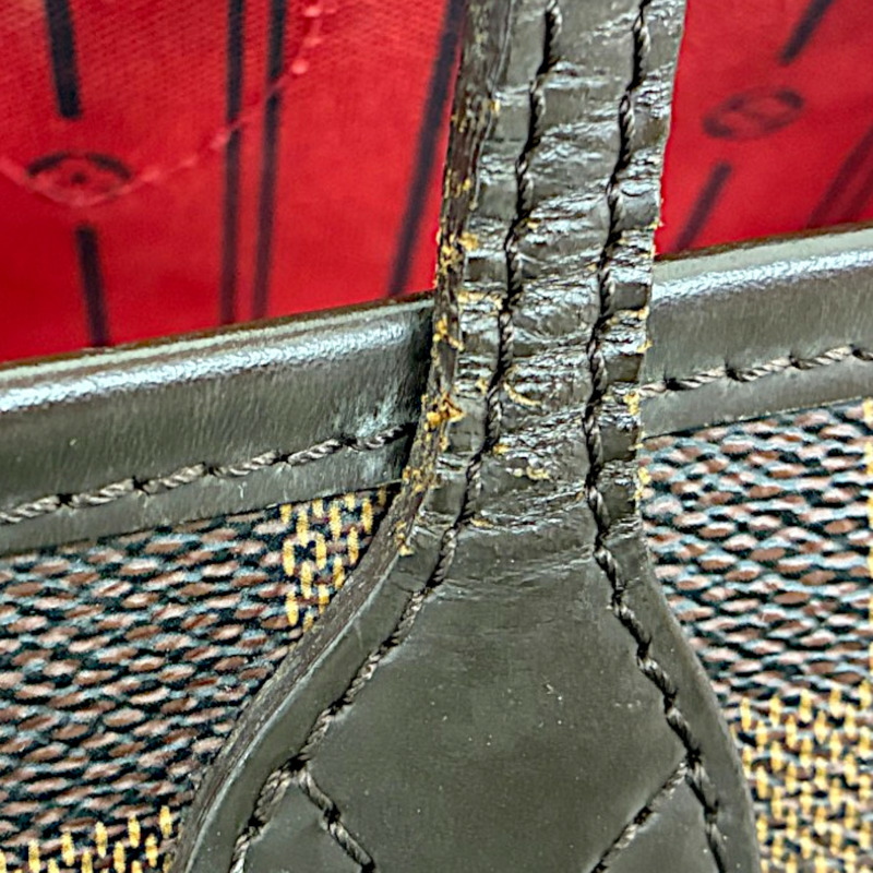 棕色 棋盤格 帆布 Neverfull MM 肩背包【LOUIS VUITTON LV 路易威登】 N41358-9