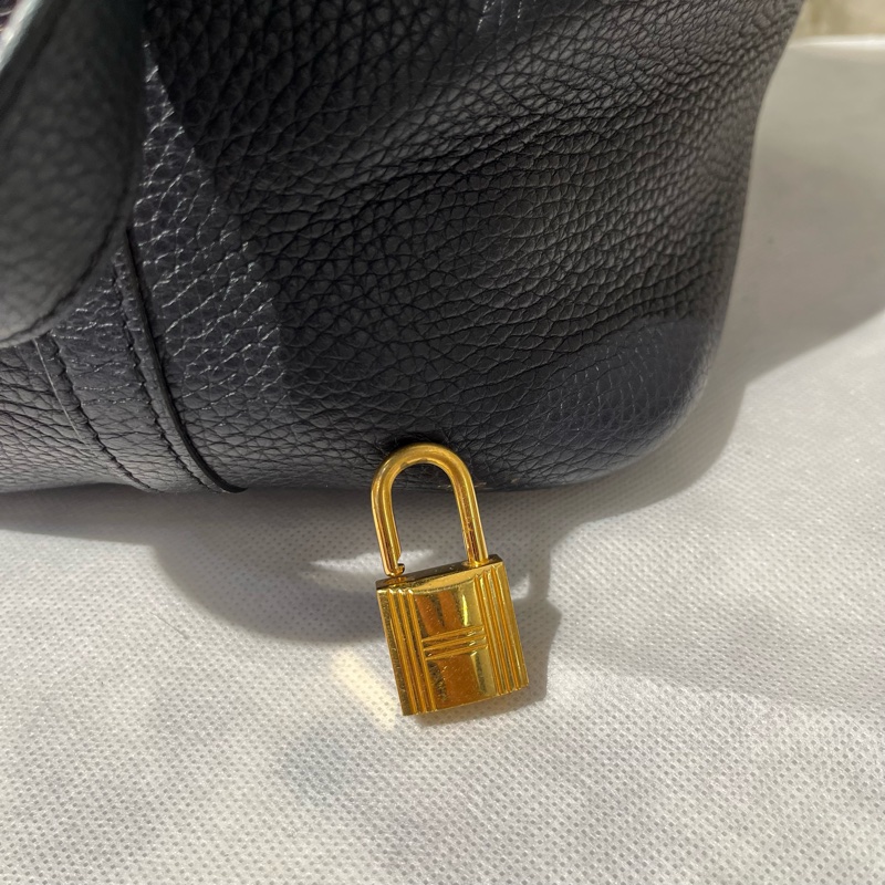 Hermes 藍拚橘TC皮 Picotin 22-8