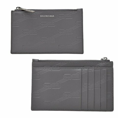 【門市全新現貨】BALENCIAGA 燙印LOGO牛皮零錢卡包卡夾(附原廠紙)