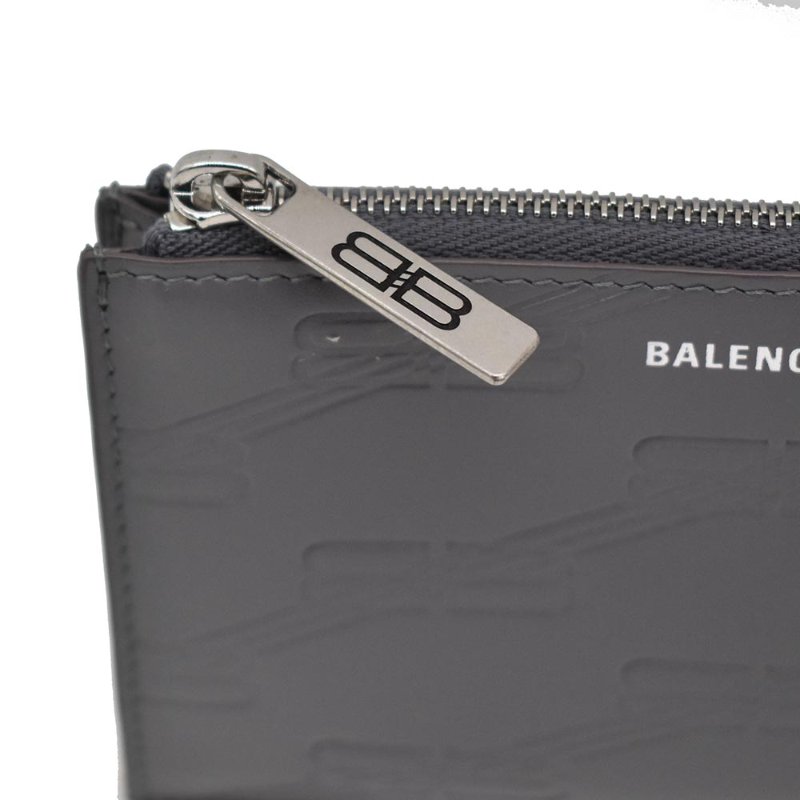 【門市全新現貨】BALENCIAGA 燙印LOGO牛皮零錢卡包卡夾(附原廠紙)-1