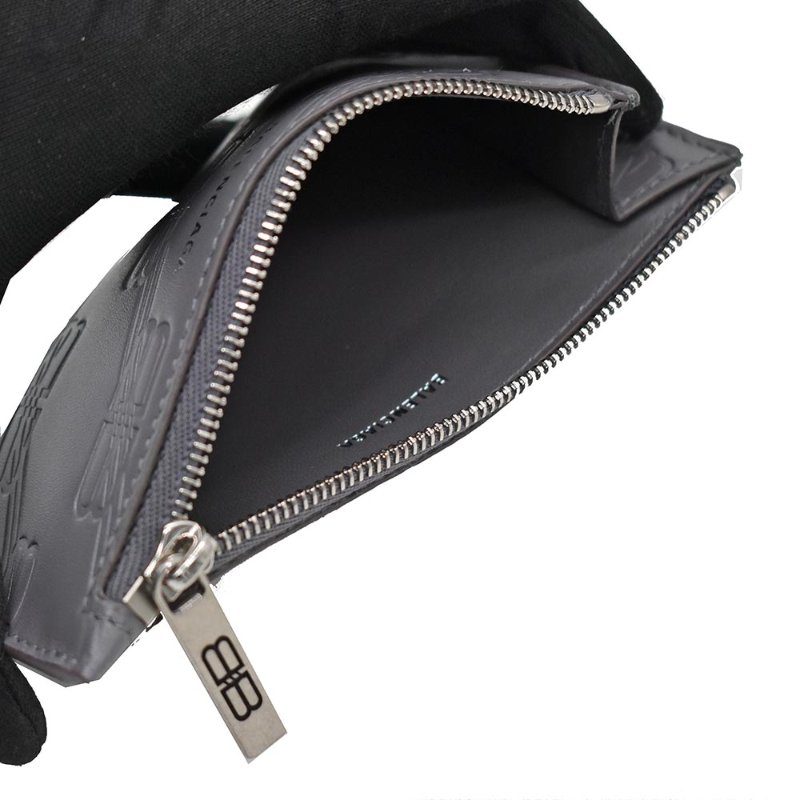 【門市全新現貨】BALENCIAGA 燙印LOGO牛皮零錢卡包卡夾(附原廠紙)-4