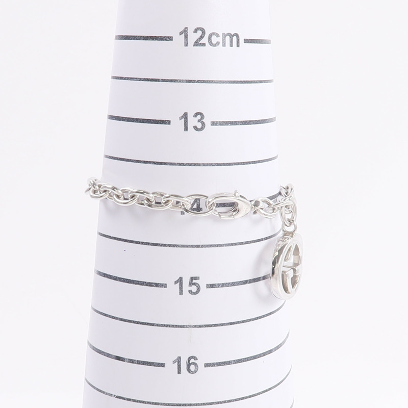 GUCCI 925純銀Interlocking G Bracelet手鏈-10
