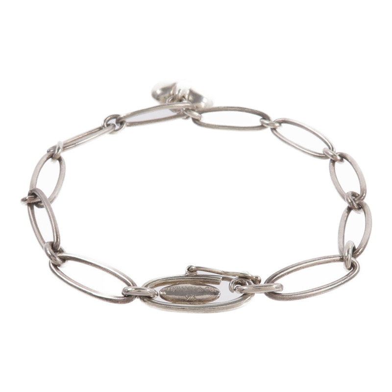 TIFFANY&CO 925純銀Elsa Peretti Heart Charm Bracelet手鏈-2