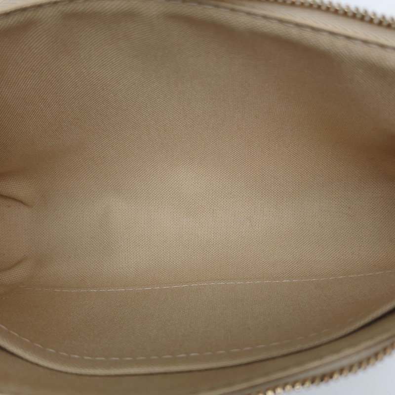LOUIS VUITTON Pochette大麻將包白棋格PVC金扣晶片肩背包-4