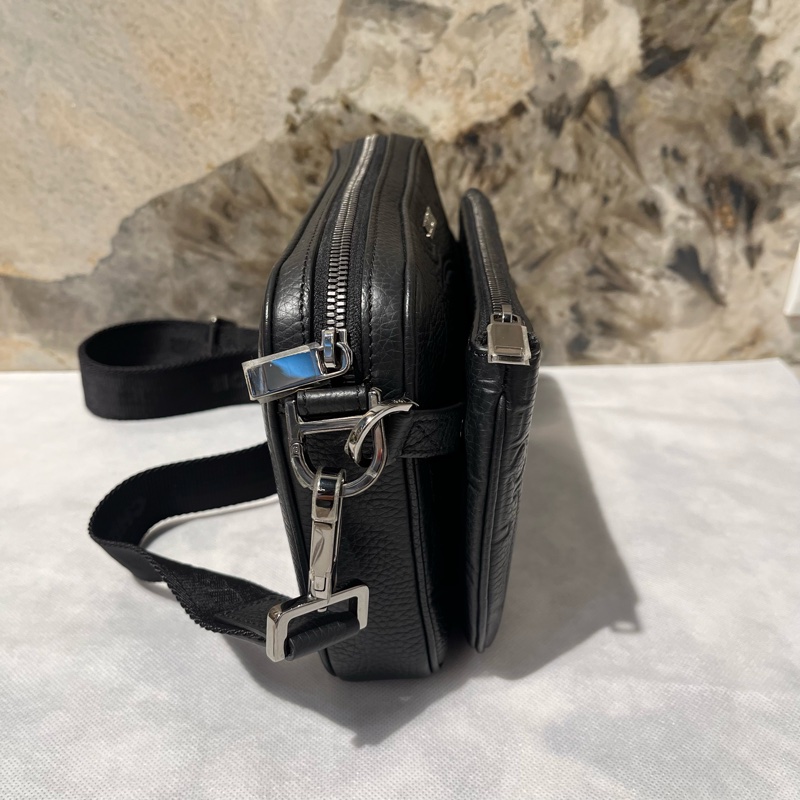 Dior黑粒面小牛皮 Saddle 三件式子母包 黑色 Dior Gravity皮革和黑色粒面小牛皮-1