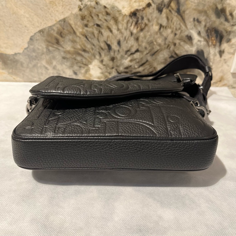 Dior黑粒面小牛皮 Saddle 三件式子母包 黑色 Dior Gravity皮革和黑色粒面小牛皮-4
