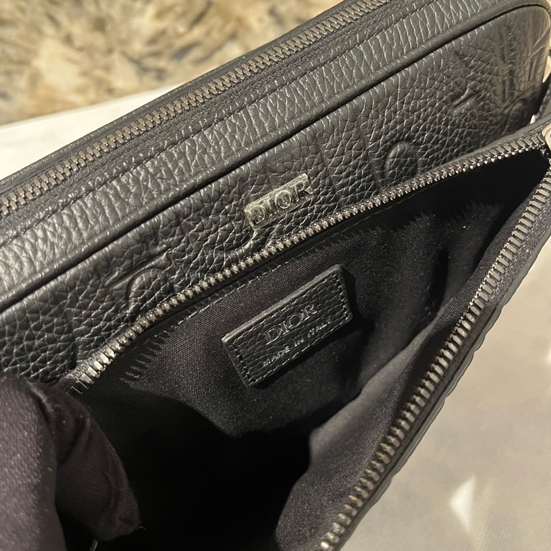 Dior黑粒面小牛皮 Saddle 三件式子母包 黑色 Dior Gravity皮革和黑色粒面小牛皮-8