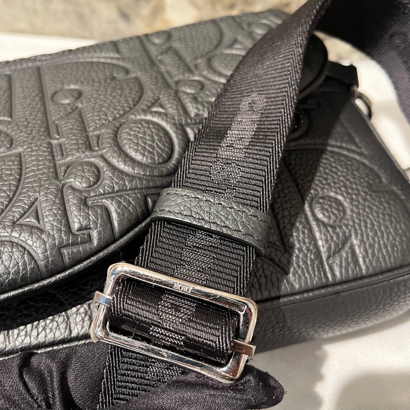 Dior黑粒面小牛皮 Saddle 三件式子母包 黑色 Dior Gravity皮革和黑色粒面小牛皮-13