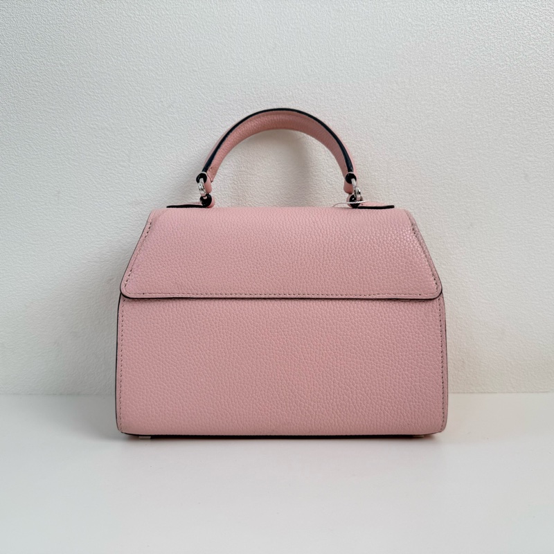 99✨摩奈/MOYNAT Rejane PM Taurillon 小牛皮 手提包斜挎包單肩包 粉色 銀色五金 💖正品-3