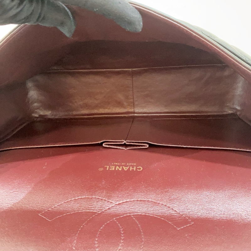 Chanel/香奈兒黑金羊皮雙蓋CF-Maxi，成色97新，尺寸33*10*24，15開-8