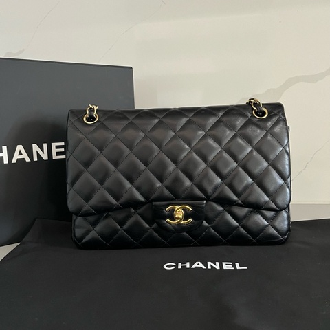 Chanel/香奈兒 cf jumbo 14開 羊皮