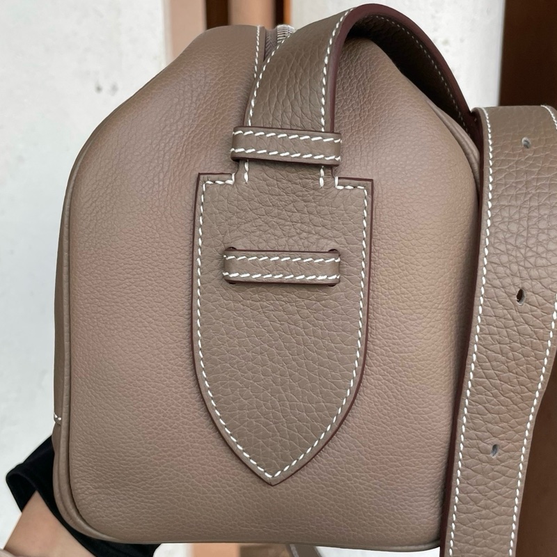 ✨閒置新愛馬仕/Hermes Nouveau On Body 戰地記者包 斜挎包單肩包 B刻 銀扣✅正品。-4