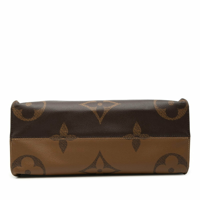 路易威登 Monogram Giant Reverse OnTheGo MM 手提包/單肩包 2WAY M45321 棕色皮革 女士 LOUIS VUITTON-2