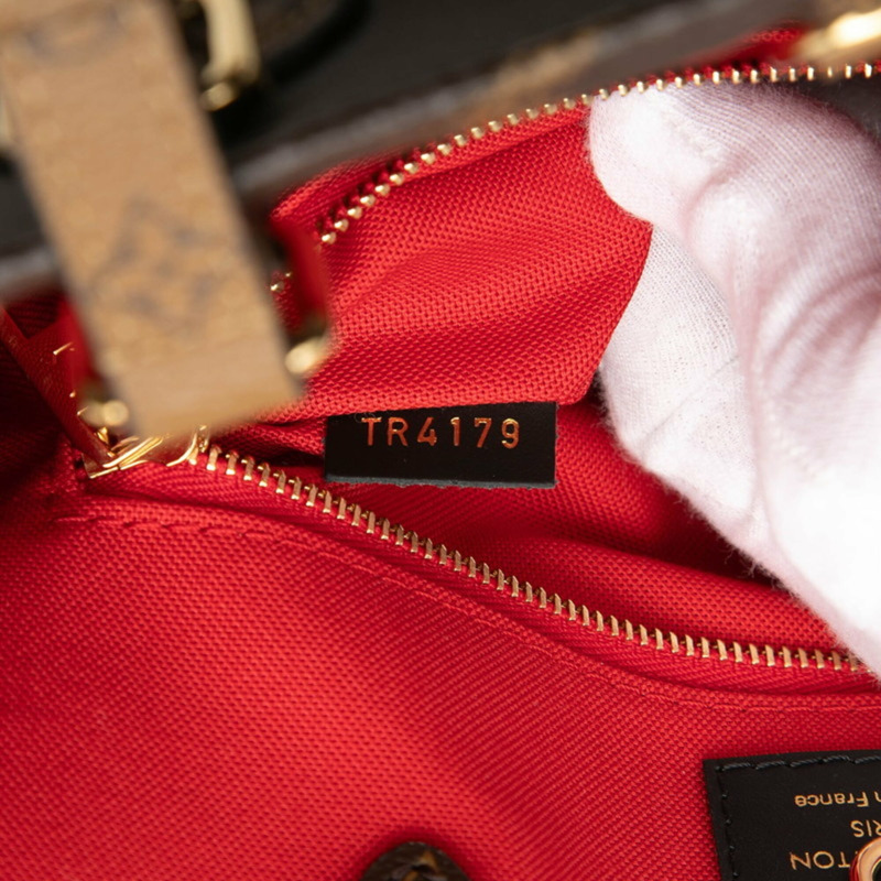 路易威登 Monogram Giant Reverse OnTheGo MM 手提包/單肩包 2WAY M45321 棕色皮革 女士 LOUIS VUITTON-5