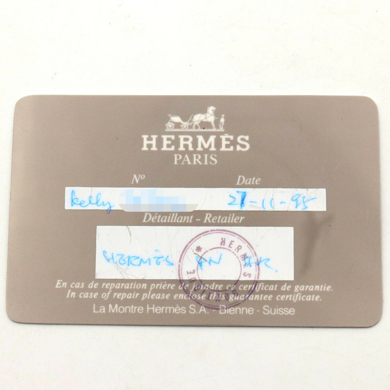 愛馬仕凱莉腕錶,鍍金(GP),皮革錶帶,女士香檳色,KE1.201-8