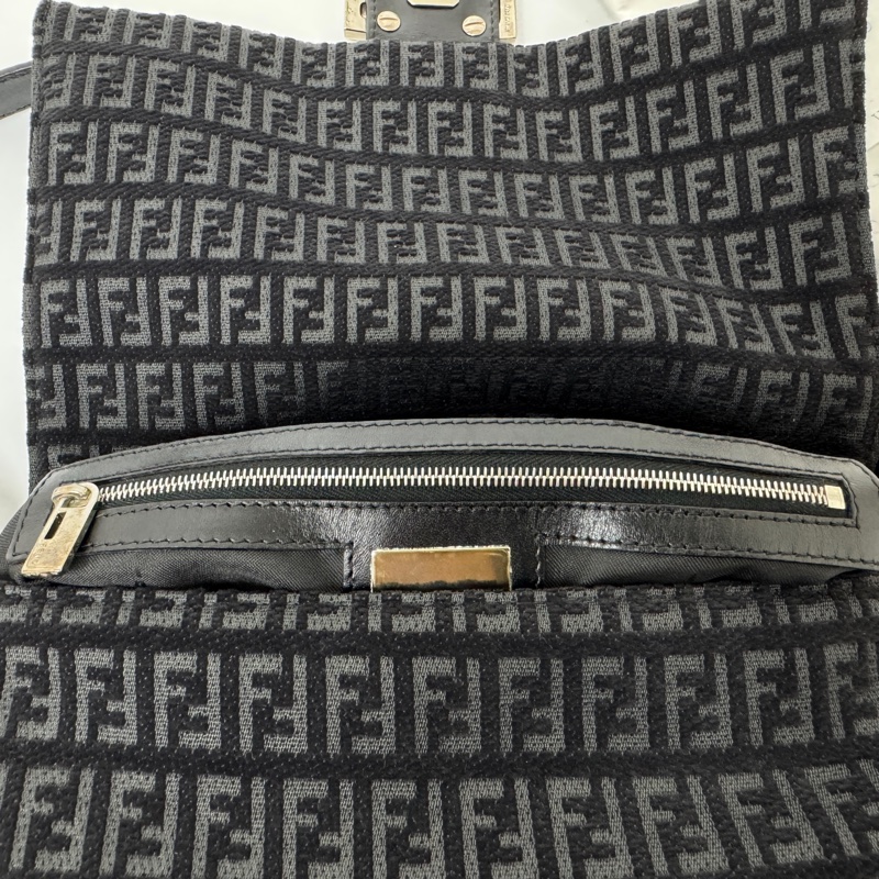 【赫蒂國際精品】 Fendi 經典黑色手提法棍包 肩背 手提 vintage 二手 中古-10