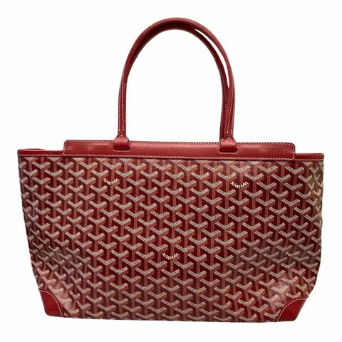GOYARD 高雅德 BELLECHASSE PM 托特包 PVC 紅色 銀扣