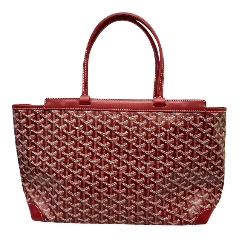 GOYARD 高雅德 BELLECHASSE PM 托特包 PVC 紅色 銀扣-0
