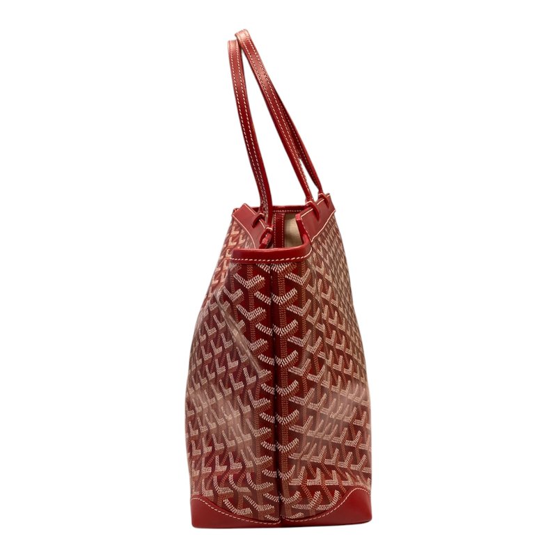 GOYARD 高雅德 BELLECHASSE PM 托特包 PVC 紅色 銀扣-3