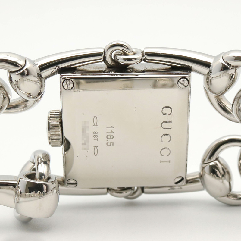 Gucci Signoria腕錶,不鏽鋼材質,女士款,藍色錶盤,貝殼錶殼,116.5-5