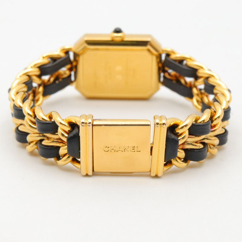 香奈兒 (Chanel) CHANEL Première M 系列腕錶,鍍金皮革錶帶,女士款,黑色,H0001-3