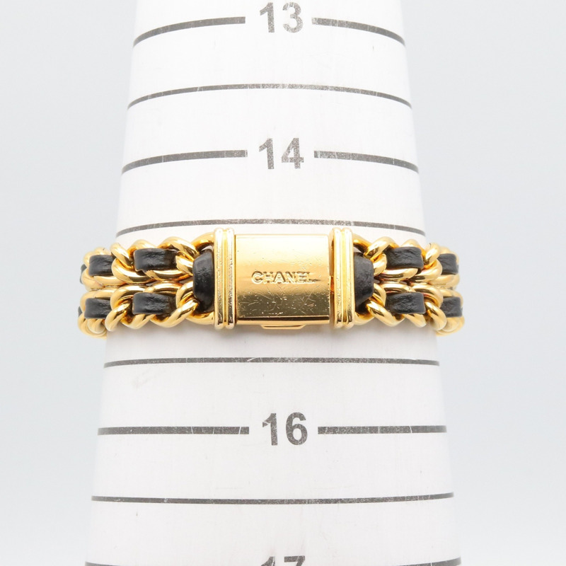 香奈兒 (Chanel) CHANEL Première M 系列腕錶,鍍金皮革錶帶,女士款,黑色,H0001-6