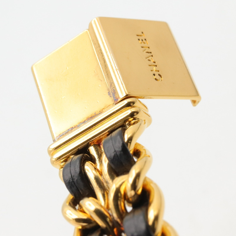 香奈兒 (Chanel) CHANEL Première M 系列腕錶,鍍金皮革錶帶,女士款,黑色,H0001-13