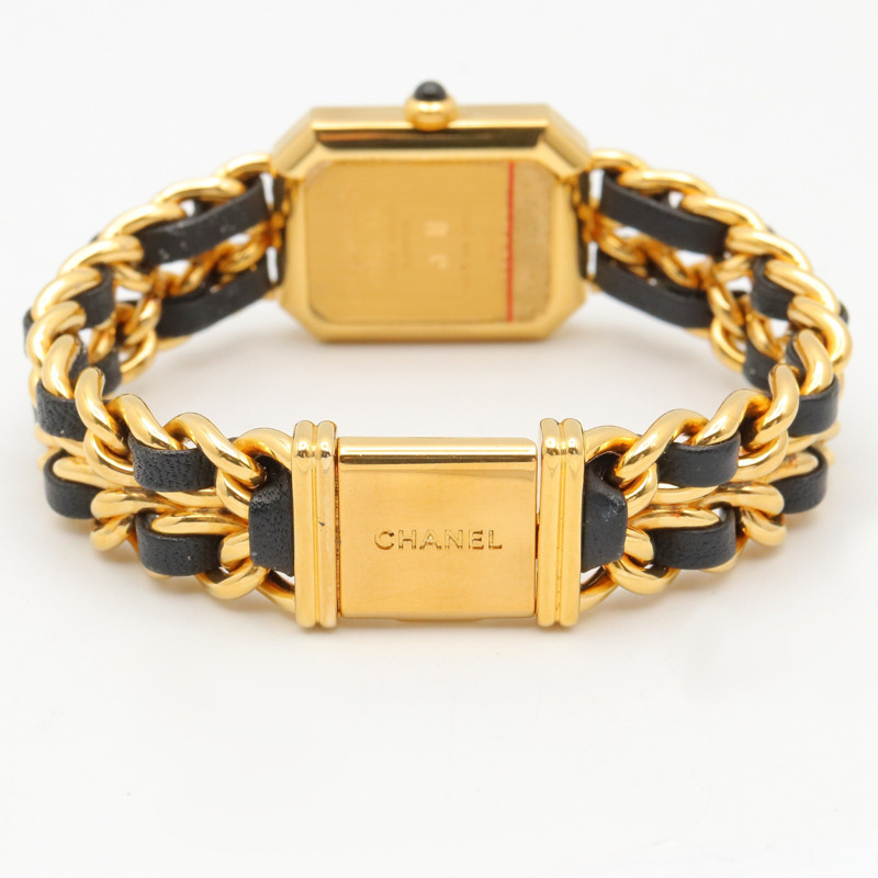 香奈兒 (Chanel) CHANEL Première M 系列腕錶,鍍金皮革錶帶,女士款,黑色,H0001-3
