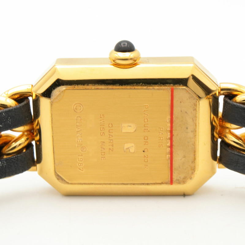 香奈兒 (Chanel) CHANEL Première M 系列腕錶,鍍金皮革錶帶,女士款,黑色,H0001-4