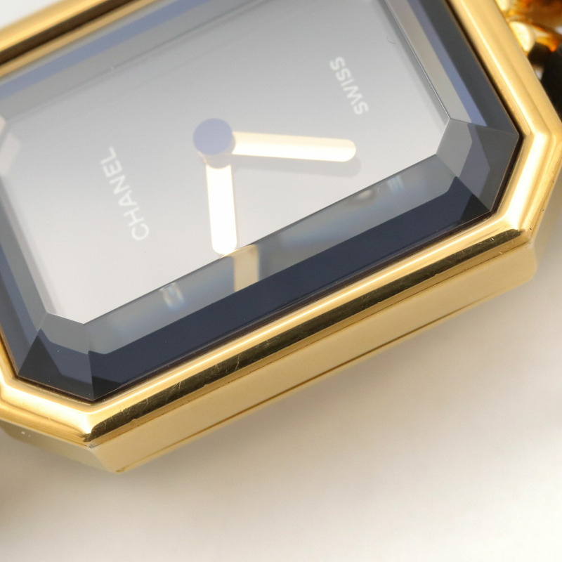 香奈兒 (Chanel) CHANEL Première M 系列腕錶,鍍金皮革錶帶,女士款,黑色,H0001-8