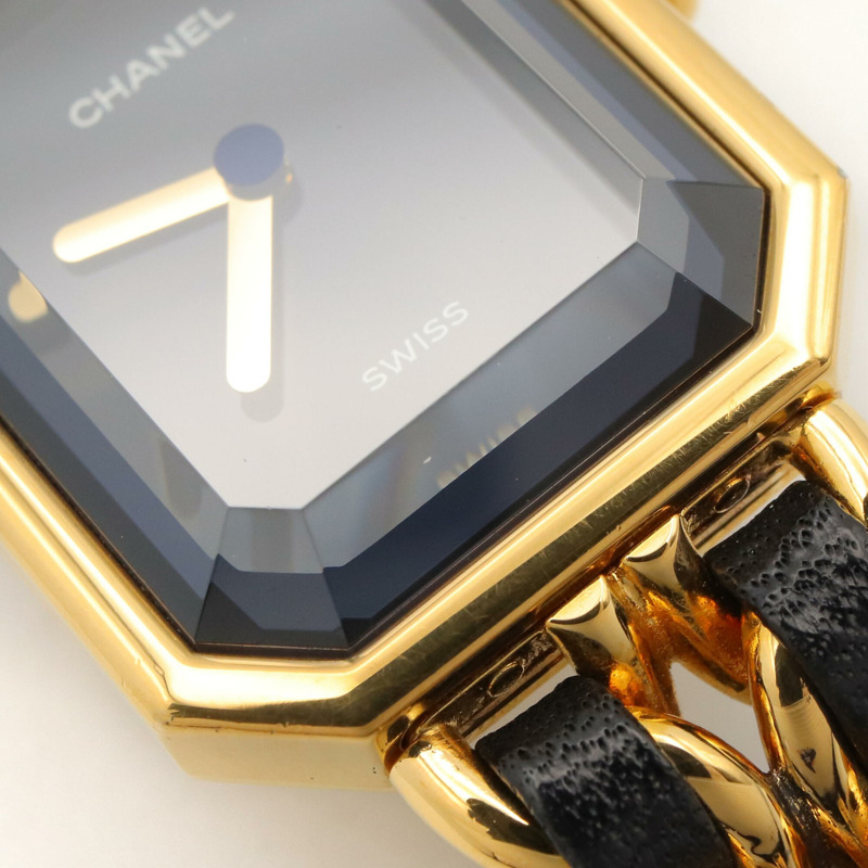 香奈兒 (Chanel) CHANEL Première M 系列腕錶,鍍金皮革錶帶,女士款,黑色,H0001-9