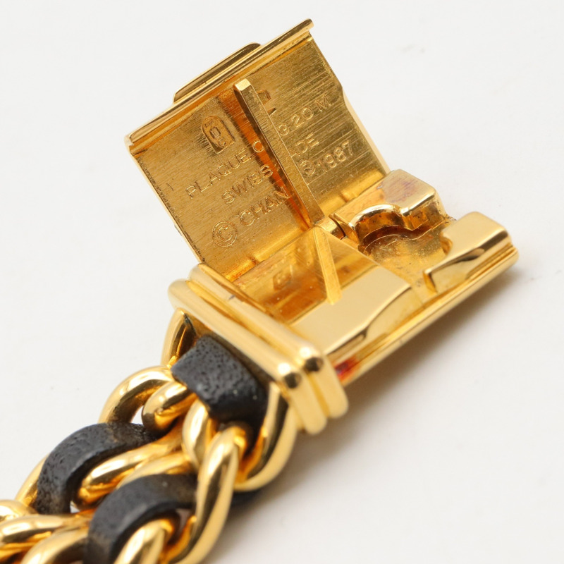 香奈兒 (Chanel) CHANEL Première M 系列腕錶,鍍金皮革錶帶,女士款,黑色,H0001-11