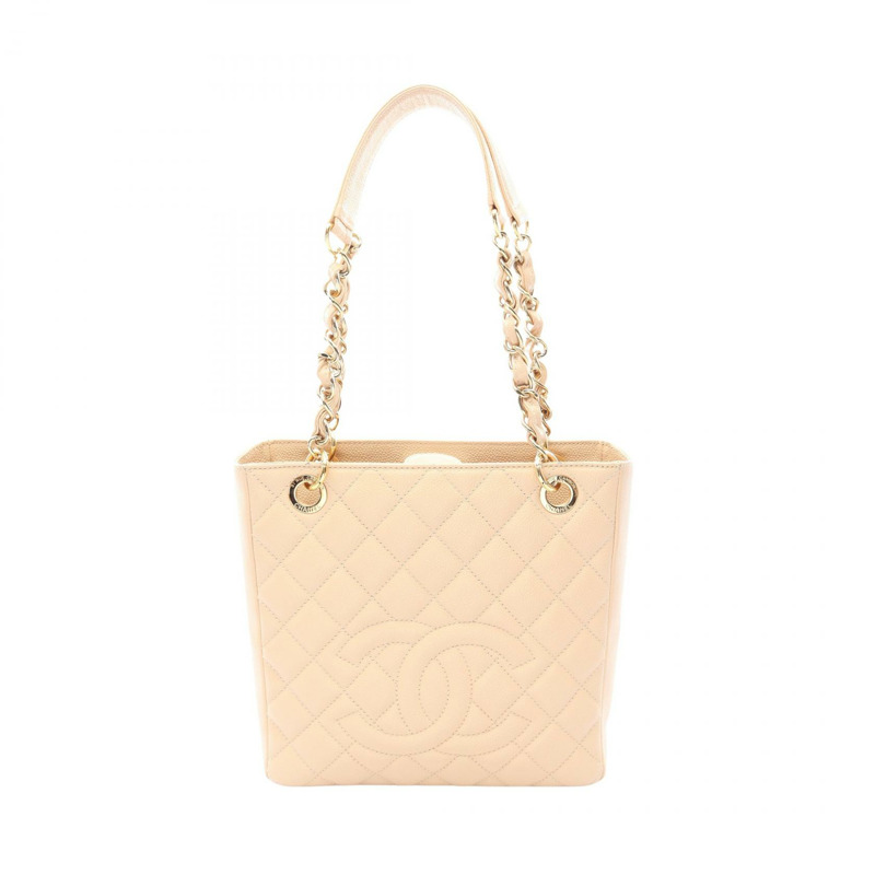 香奈兒 (CHANEL) Matelasse PST 鏈條手提單肩包 A50994 米色皮革 GHW 二手 CC-0