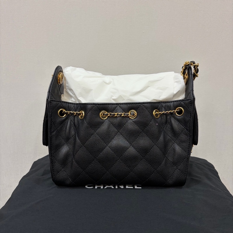 全✨ Chanel/香奈兒 25bagmini 單肩包 黑色 金扣💛正品-1