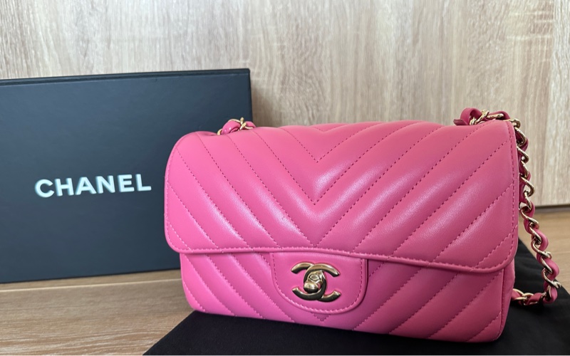 CHANEL MINICOCO CF20 淡金釦 山形紋-0