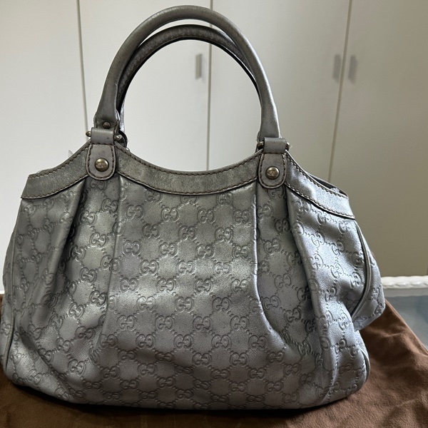 Gucci Guccissima Sukey 系列皮革手提包-6