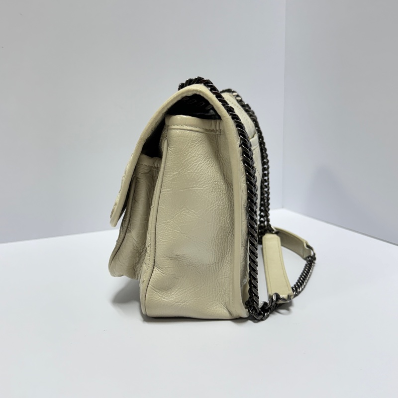 (極新🎁) YSL Niki Baby 米白色 肩背+斜背包【專櫃96,850】-11