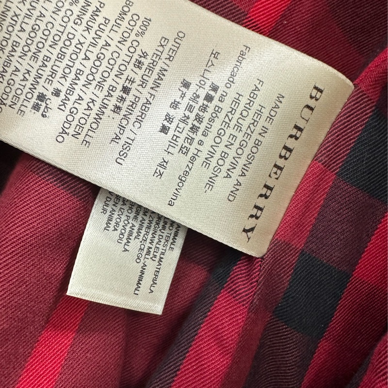 Burberry /博柏利 紅色風衣外套 中長款 UK8碼-3