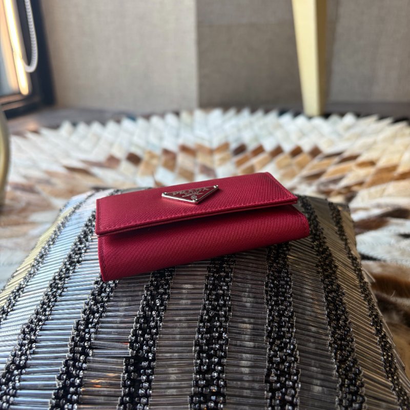 PRADA 尼龍六孔KEY包 紅色-2