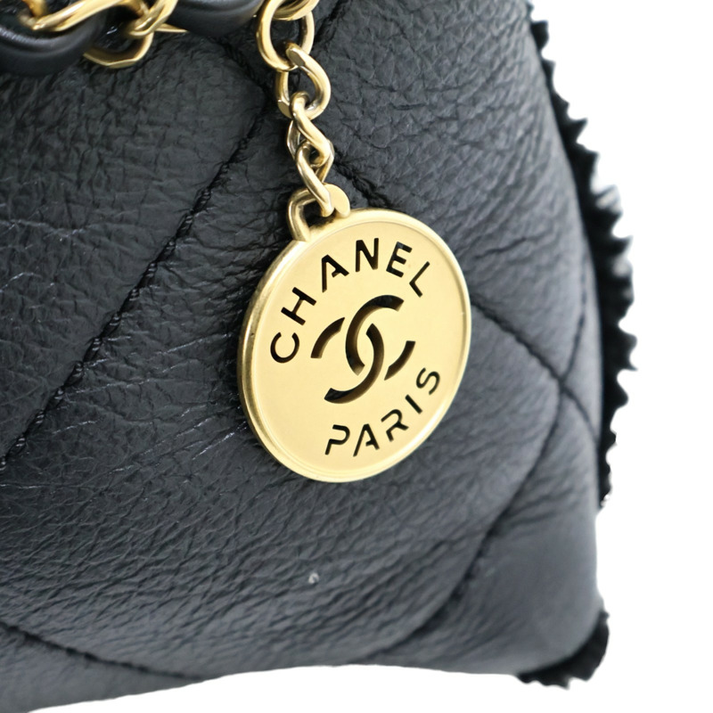 黑色 菱格紋 羊皮 22 包款 肩背包【CHANEL 香奈兒】 AS3260-8