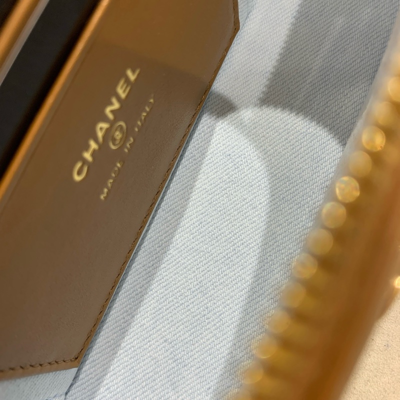 Chanel 香奈兒 lp飯盒手提包斜挎包化妝包 丹寧牛仔 淡藍色 金扣 26年票全新✅正品-7