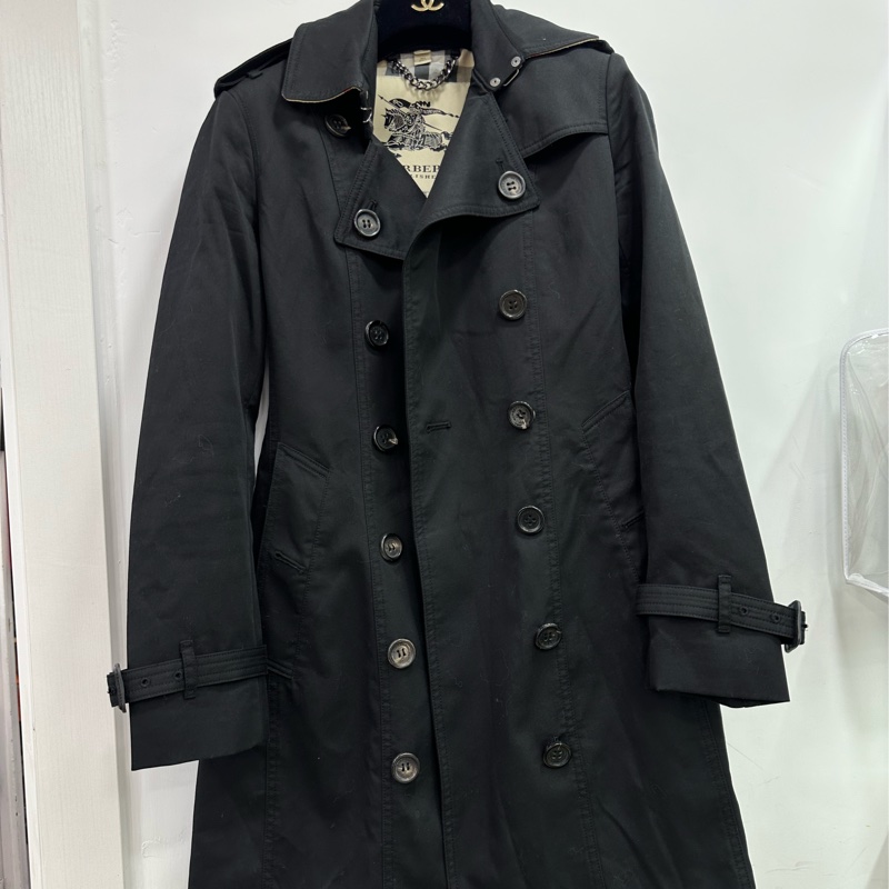 Burberry 經典黑色風衣 UK6碼-0