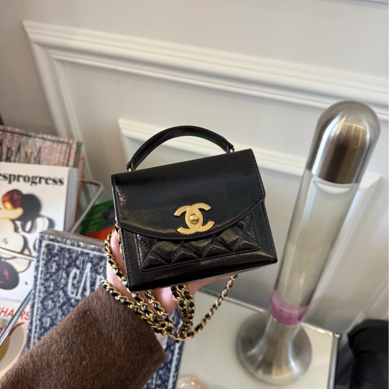 💎Chanel香奈兒|24A油蠟皮mini信封包|芯片款98新-0