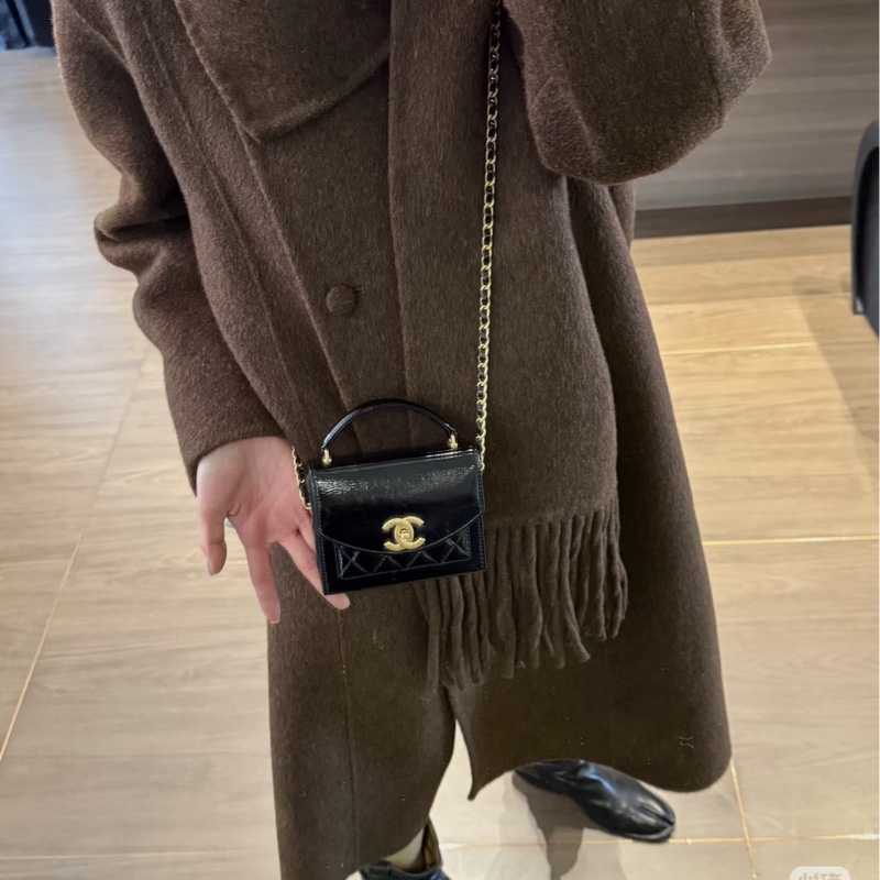 💎Chanel香奈兒|24A油蠟皮mini信封包|芯片款98新-1