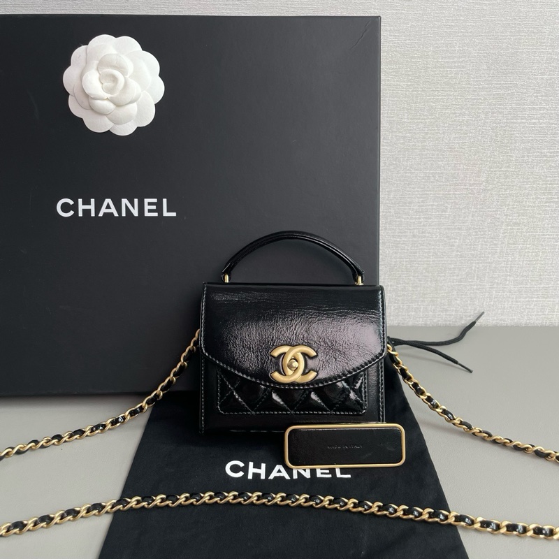 💎Chanel香奈兒|24A油蠟皮mini信封包|芯片款98新-2