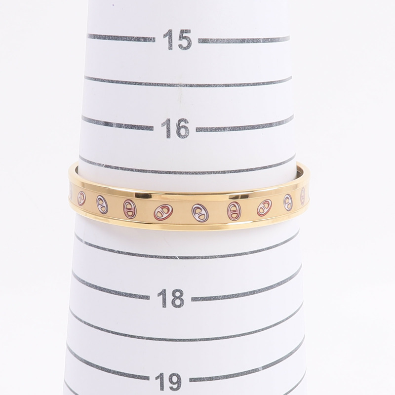 HERMES 金屬/琺瑯Funny Ice Cream Bangle手鐲Faubourg-7
