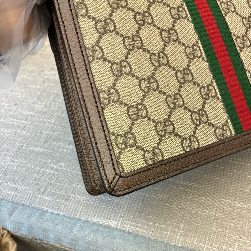 ✨99新古馳Gucci Ophidia郵差包 手提包斜挎包 可拆卸肩帶金扣 040黑標 💛正品-5