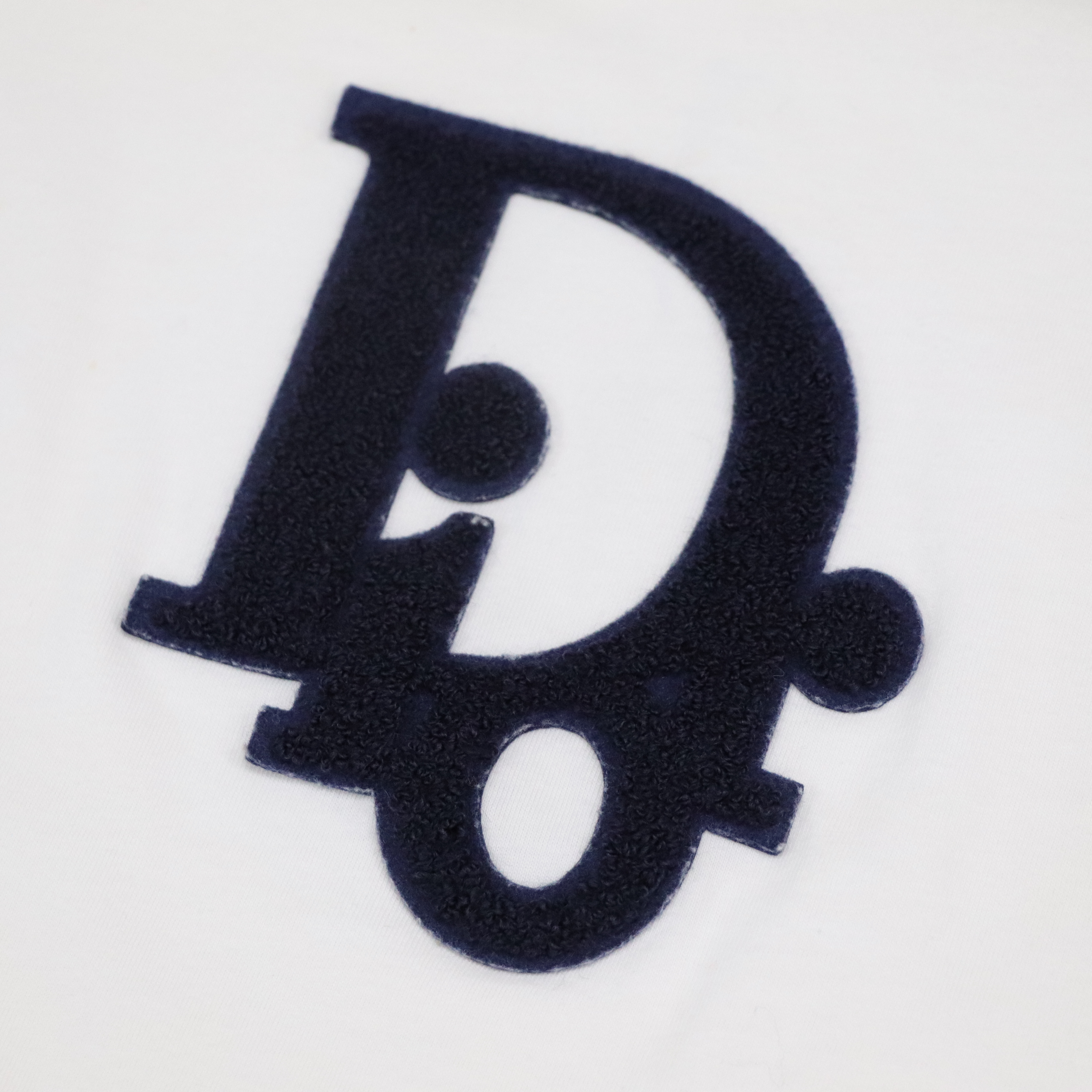 Dior 迪奧 童裝 白色 純棉 藍色LOGO 短袖上衣-4