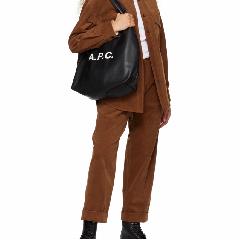 A.P.C. 男女同款 Ninon 徽標手提包均碼碼35cm*14cm*45cm-5